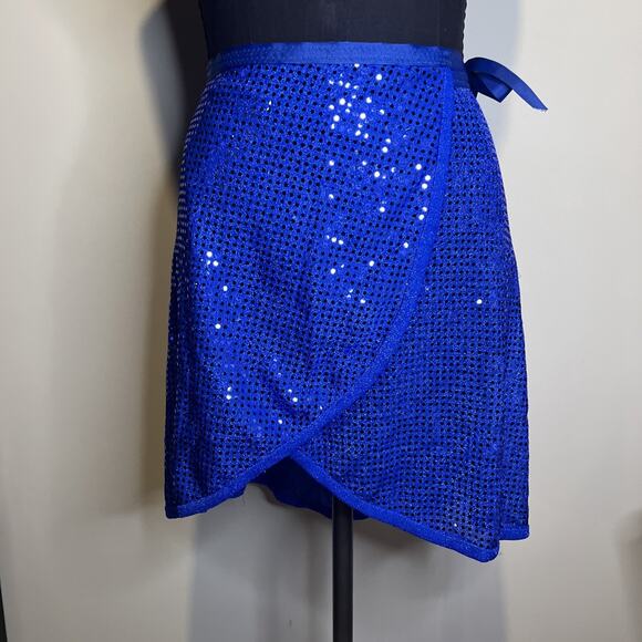 Unbranded Dresses & Skirts - Dancewear Wrap Skirt Blue Sequin Ballet